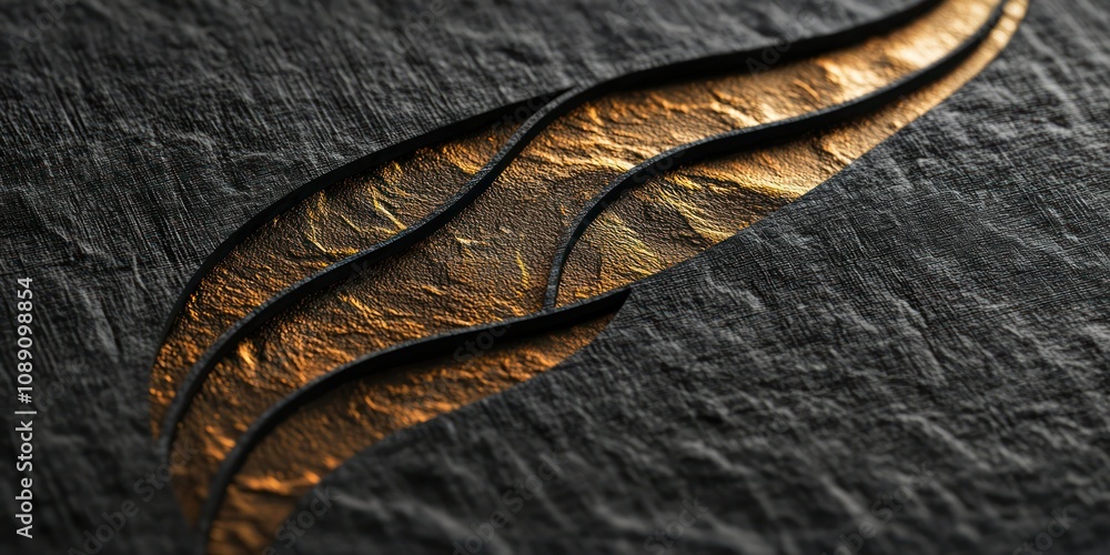 Poster A close-up of a logo mock-up on a textured background, showcasing its design elements