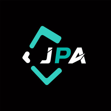 JPA creative minimalist letter logo. JPA unique vector initials alphabet letter logo design