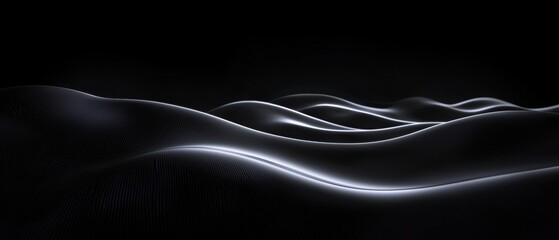 A black and white image of a wave with a silver tint