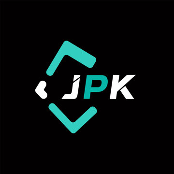 JPK creative minimalist letter logo. JPK unique vector initials alphabet letter logo design