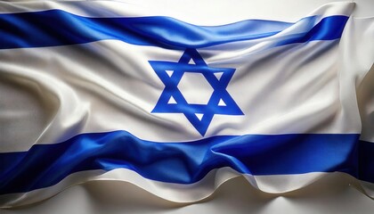 Close-up of the Israeli Flag with Star of David