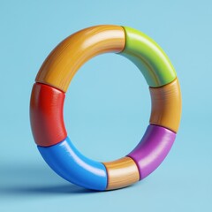 Colorful Abstract Geometric Circular Object