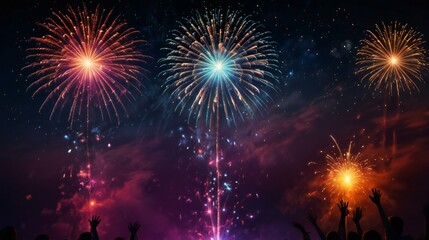 Fototapeta premium fireworks in the night sky