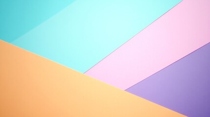 Obraz premium abstract background made from paper cut. Copy space over paper. Bright pastel rainbow color shade tone, paper layer shape are triangle geometric shape, minimal list style