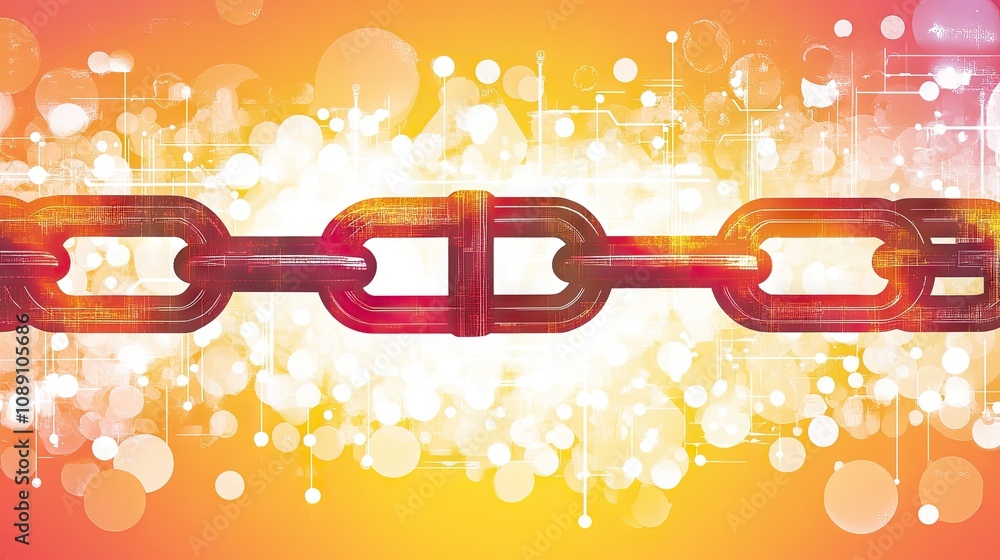 Poster abstract design with blockchain networks, cryptocurrency symbols, and ai-powered systems for trustwo