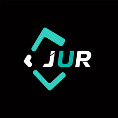 JUR creative minimalist letter logo. JUR unique vector initials alphabet letter logo design