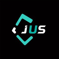 JUS creative minimalist letter logo. JUS unique vector initials alphabet letter logo design