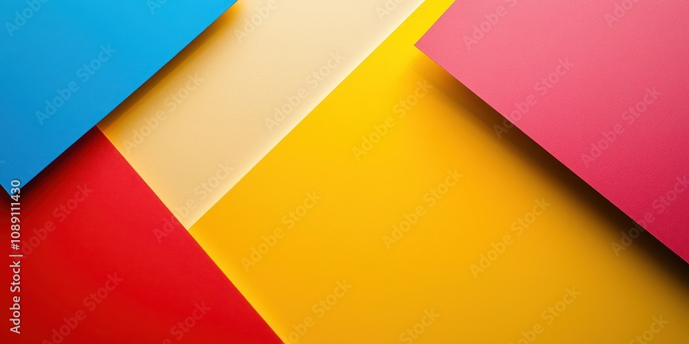 Poster a close-up of a print mock-up with vibrant colors and textures, set against a minimalist background