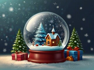 christmas tree and snowman