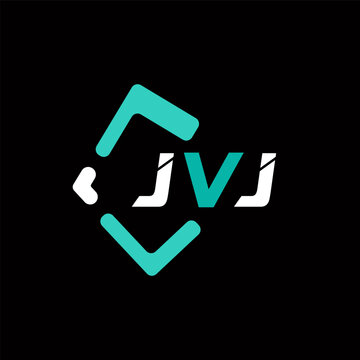 JVJ creative minimalist letter logo. JVJ unique vector initials alphabet letter logo design