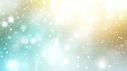 Obraz premium Shimmering mint glitter background with soft-focus effect, featuring magical sparkles and luminous lights for a dreamy, luxurious atmosphere.