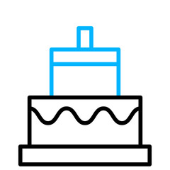 Fototapeta premium Cake Outline Color icon