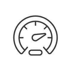 Internet speed test, icon in line design. Internet, speed, test, connection, bandwidth, performance, network on white background vector. Internet speed test editable stroke icon