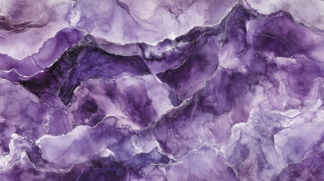 Vibrant amethyst watercolor texture featuring intricate layers and swirls, ideal for artistic backgrounds and creative design projects.