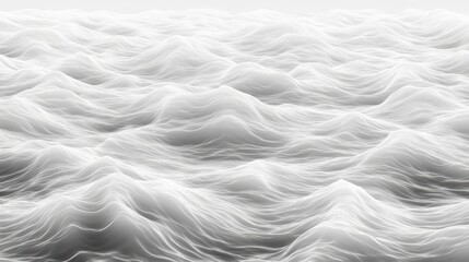 Obraz premium Abstract monochromatic seascape featuring soft, flowing gray waves creating a serene and minimalist visual composition.