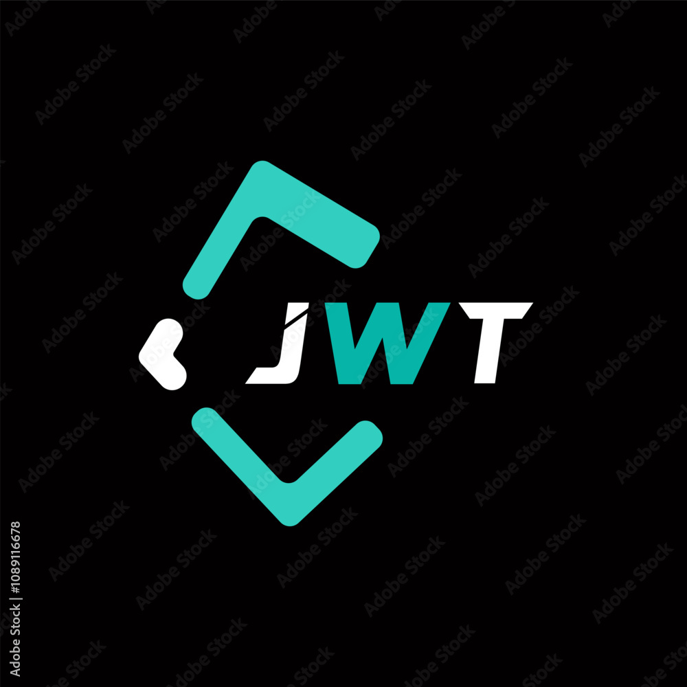 Fototapete jwt creative minimalist letter logo. jwt unique vector initials alphabet letter logo design