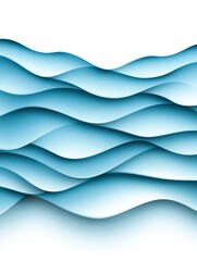 Obraz premium Soft blue waves create a calming and modern backdrop, perfect for web design, presentations, or print media highlighting themes of tranquility and fluidity, This graphic can enhance various projects,