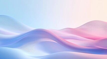 Naklejka premium Elegant Gradient Background with Soft Waves in Blue and Pink Tones Ideal for Product Display and Generous Copy Space