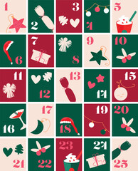 Advent Calendar for social media, vertical size