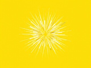 Fototapeta premium Bright yellow background with a massive starburst explosion in the center, radiation waves, space debris, astronomy