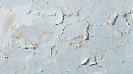 Light blue textured background featuring a roughcast plaster wall with visible cracks and variations in surface depth.