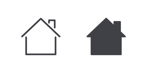 Property Icon. Solid Line Collection.