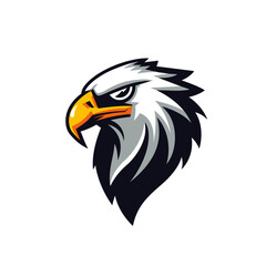 Hawk mascot logo flat vector design