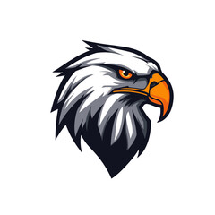 Hawk mascot logo flat vector design