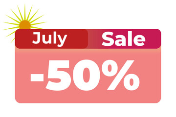 July discount frame
Month discount icon
Vector banner discounts, sales, promotions