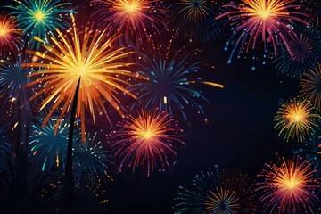 Fototapeta premium fireworks in the night sky