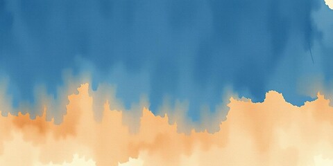 Fototapeta premium Watercolor abstract design featuring navy blue and brown tones, abstract art style, background pattern, stained area