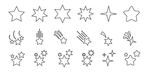 Vector set of stars icons outline
Star icons in eps format on white background