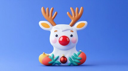 Festive Reindeer Head Oven Mitt for Holiday Cooking and Baking