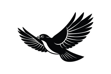 Flying Bird Vector Illustration

