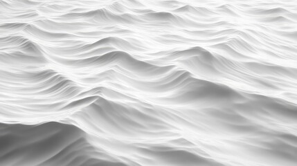 Obraz premium Textured white waves creating an abstract background with smooth ripples, evoking a sense of calm and fluidity in soft monochromatic tones.