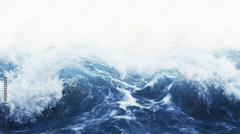Poster The image is of a large wave crashing on a beach