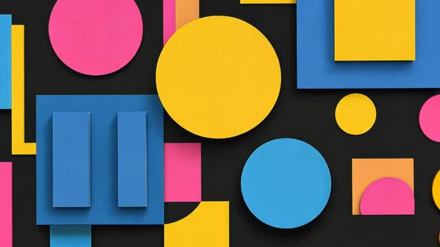 Colorful Circle Paint Design Illustration with Round Palette Icon Set