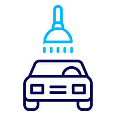 Car wash Outline Color icon