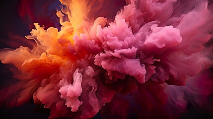 Obraz premium Scenes of liquid magma in intense shades of fiery fuchsia, cascading and splattering against a plain background with subtle lighting, igniting the imagination with its vibrant energy ULTRA HD 8K photo
