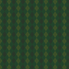 アーガイル　背景イラスト　緑　正方形