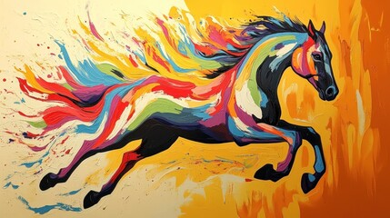 Abstract Horse Painting