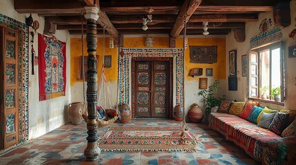 Obraz premium traditional gujarati pol house interior indian house