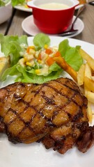 Chicken Steak with salad 