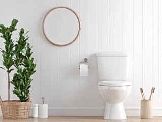 Clean, modern bathroom with good atmosphere.