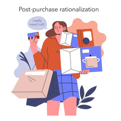 Cognitive Bias. Flat Vector Illustration