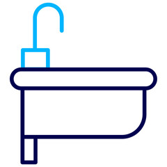 Washbasin Outline Color icon