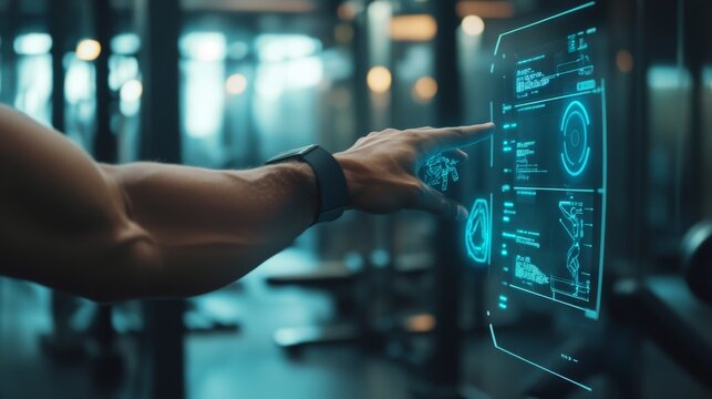 Futuristic Fitness Tech Interface