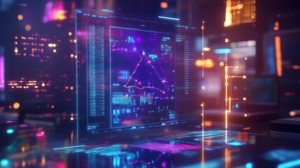 Fototapeta premium Dynamic Data Visualization Interface