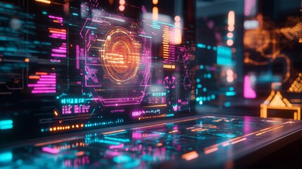 Fototapeta premium Futuristic Tech Interface Design