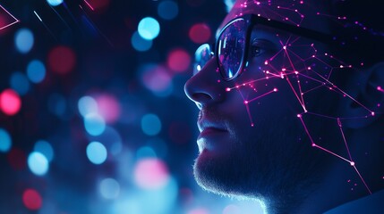 Digital Mind: Futuristic Portrait